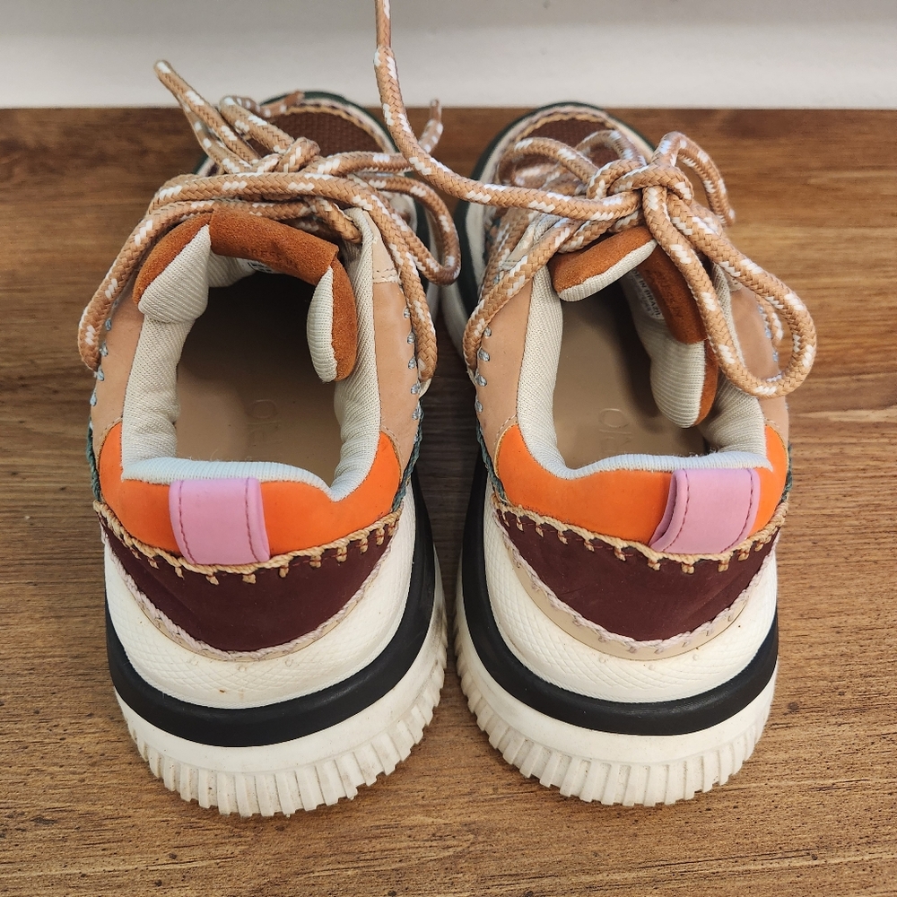 FARM Rio Zigzag Platform Sneaker White Multi Colored Women Size 5 - Picture 4 of 13